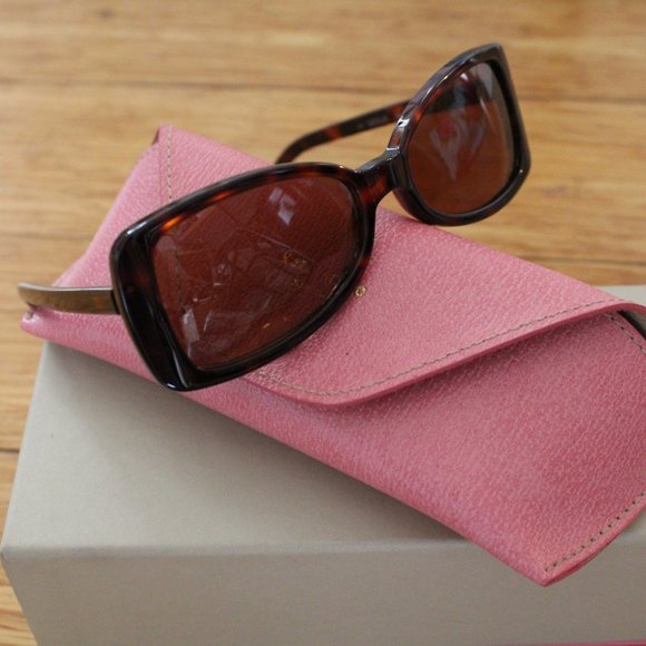 Kate Spade Brown Tortoise Square/Rectangle 90s Style Sunglasses